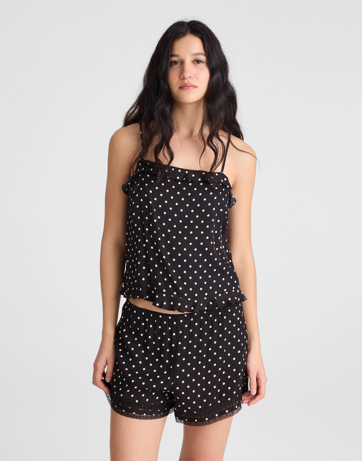 Ruffled Cami Top Jet Black | Madewell Essential