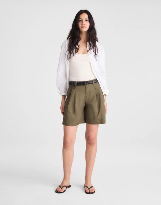 The Everyday Trouser Short in Poplin Faded Ivy | Madewell Recommended