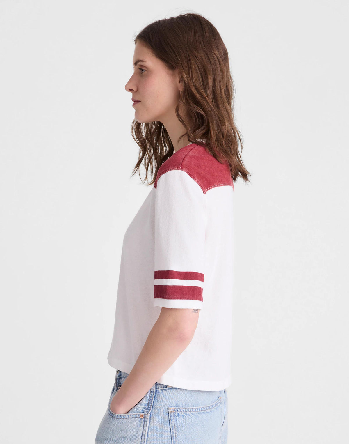 The Relaxed Varsity Tee in Vintage Jersey Varsity Red | Madewell Popular