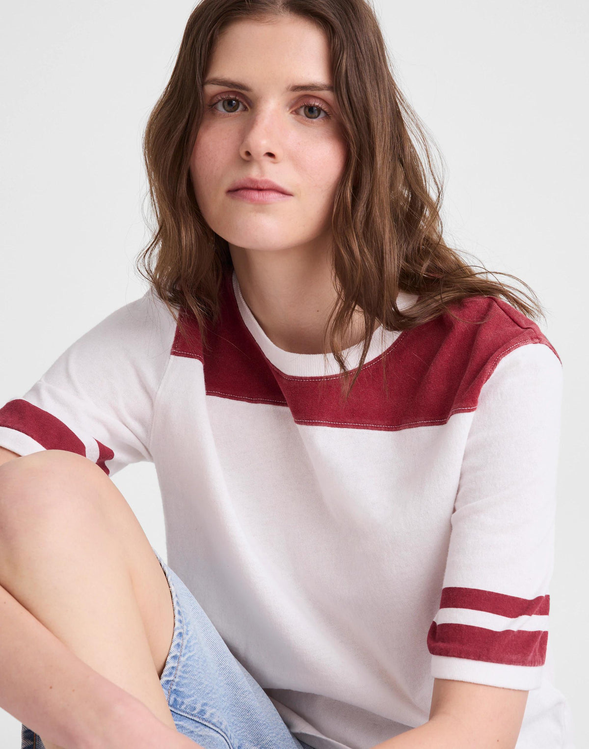 The Relaxed Varsity Tee in Vintage Jersey Varsity Red | Madewell Popular