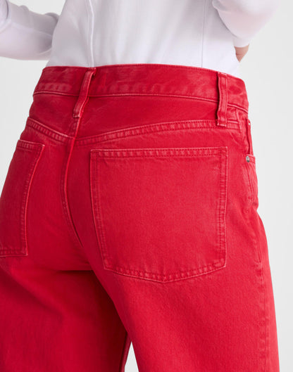 Low-Slung Baggy Crop Jean Varsity Red | Madewell Customer Favorite
