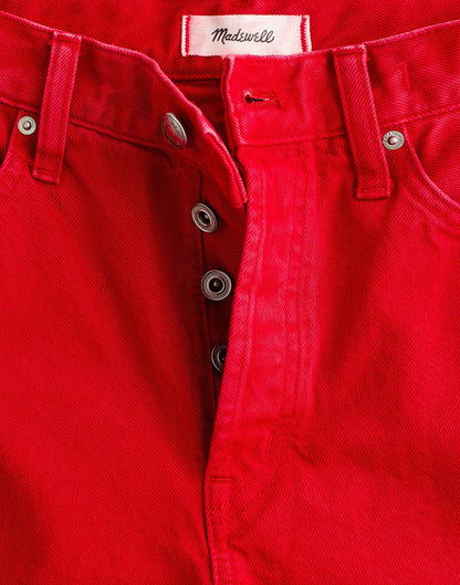 Low-Slung Baggy Crop Jean Varsity Red | Madewell Customer Favorite