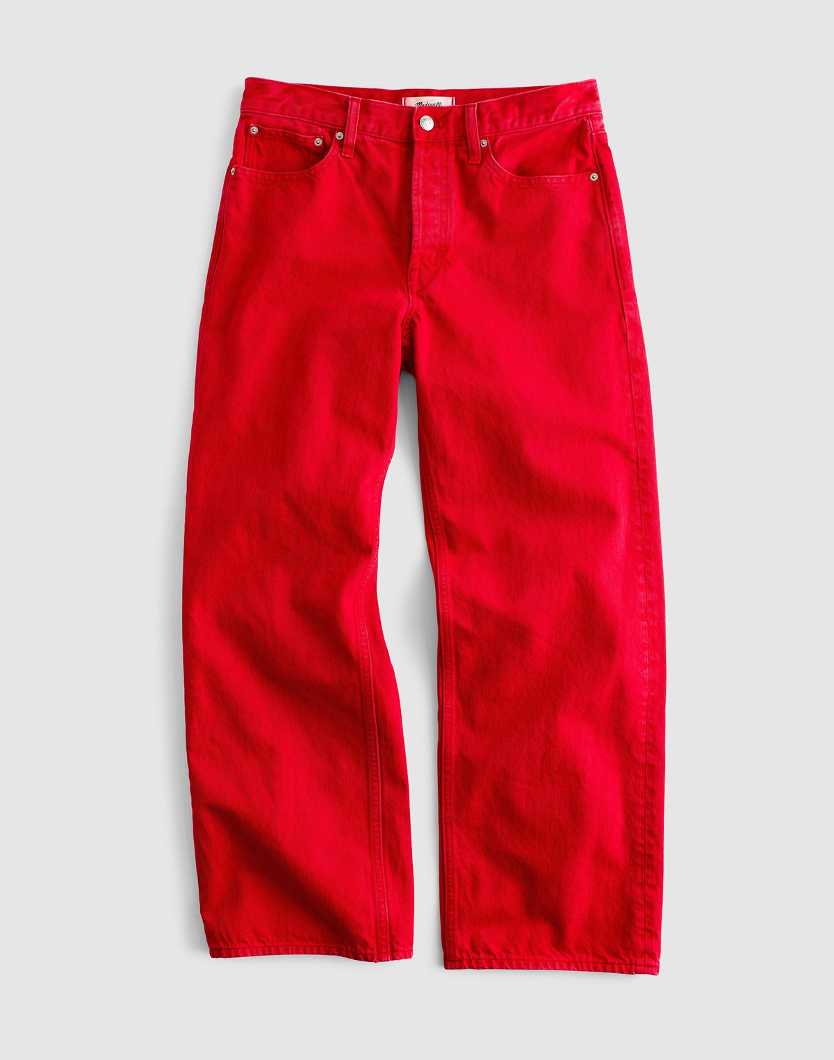 Low-Slung Baggy Crop Jean Varsity Red | Madewell Customer Favorite