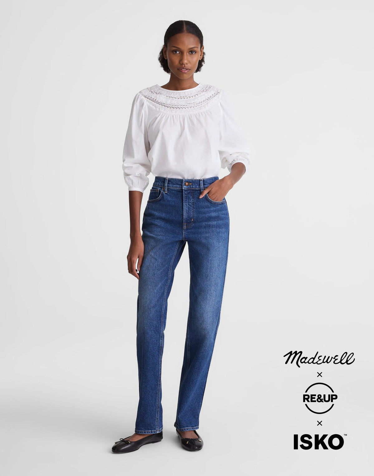 Circular Longline Straight Jean Storm Cloud Wash | Madewell Popular