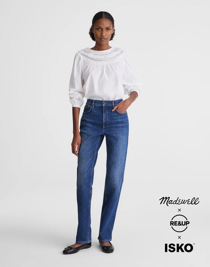 Circular Longline Straight Jean Storm Cloud Wash | Madewell Popular