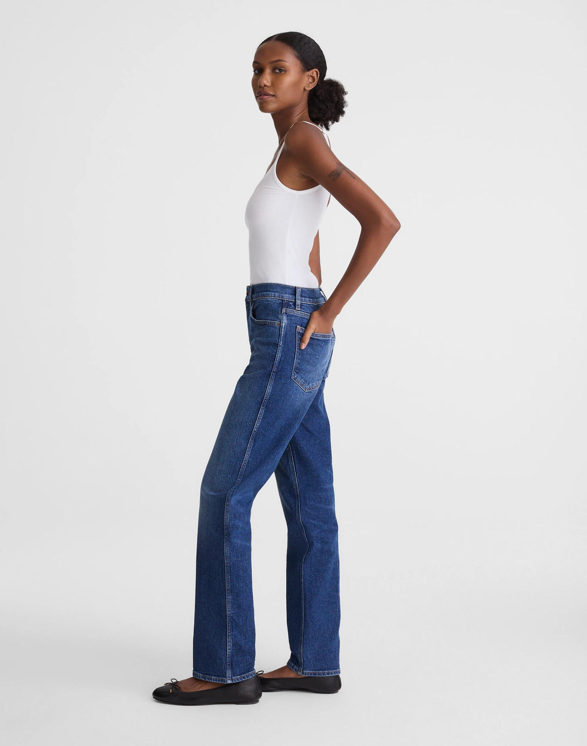 Circular Longline Straight Jean Storm Cloud Wash | Madewell Popular