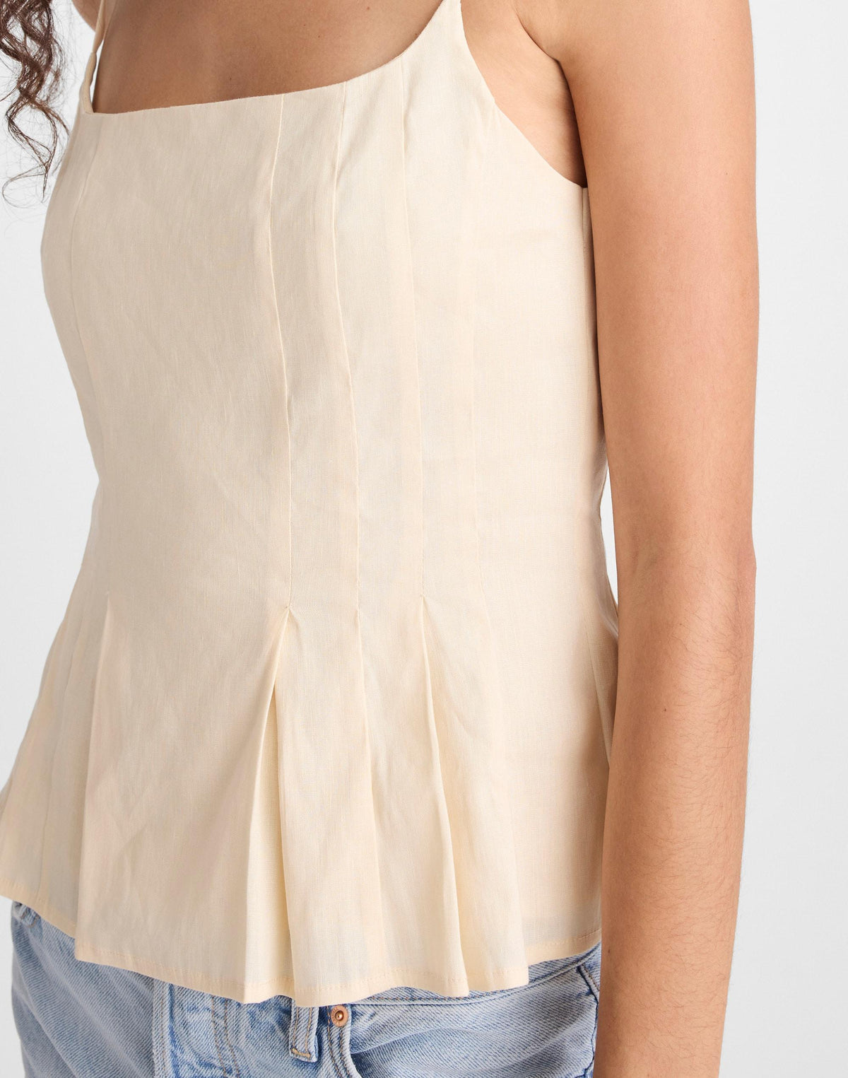 Darted Peplum Cami Top Vanilla | Madewell Discount