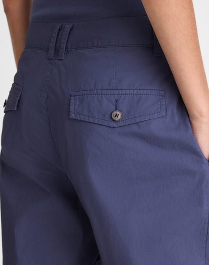 The Everyday Trouser in Poplin Petrol Navy | Madewell Premium