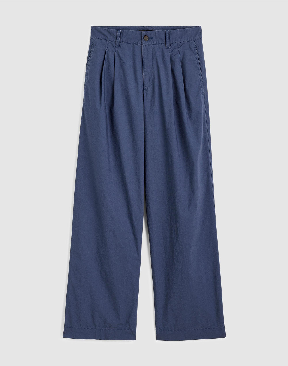 The Everyday Trouser in Poplin Petrol Navy | Madewell Premium