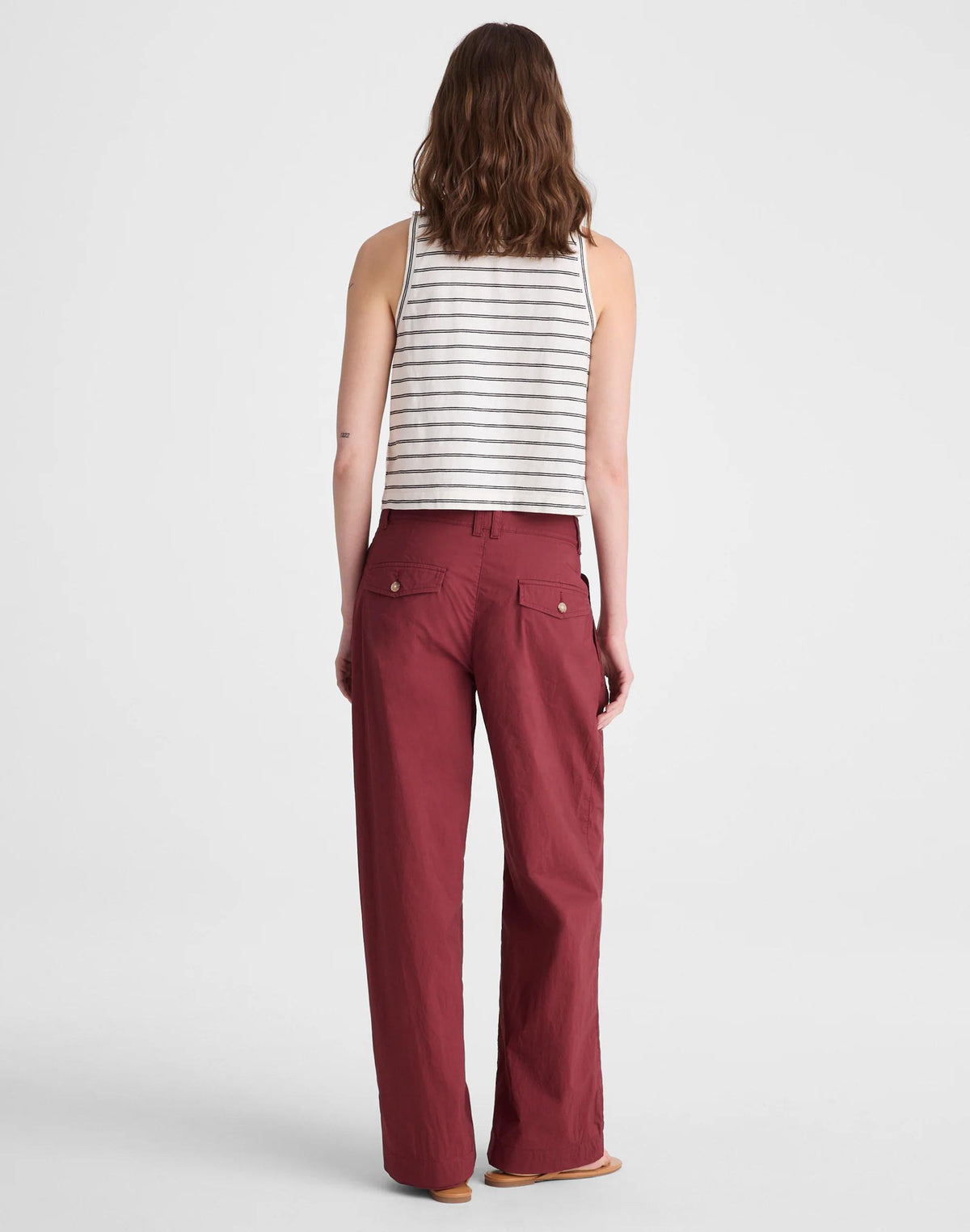 The Everyday Trouser in Poplin Dusty Merlot | Madewell Sale