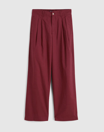 The Everyday Trouser in Poplin Dusty Merlot | Madewell Sale