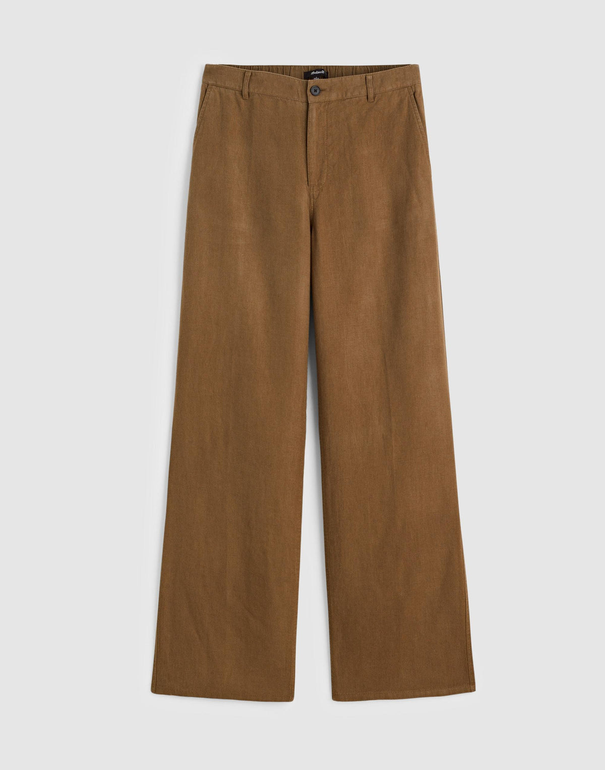 The Zoe Relaxed Straight Pant in 100% Linen Safari Khaki | Madewell Trending