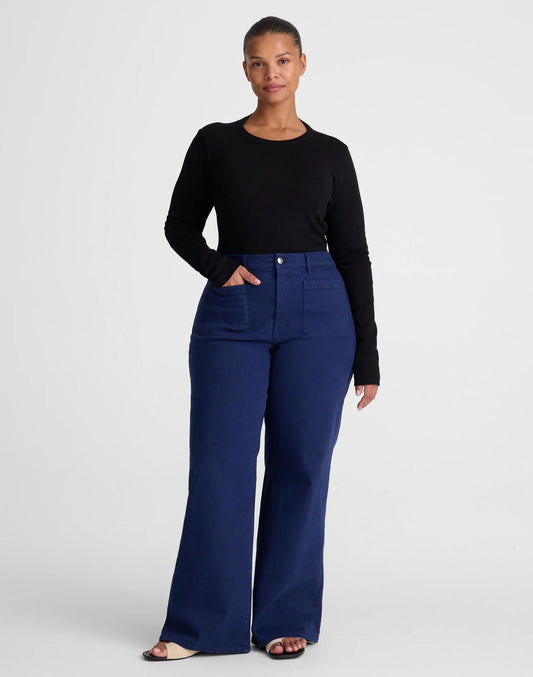 The Plus Emmy Wide-Leg Pant Classic Indigo | Madewell Best Seller