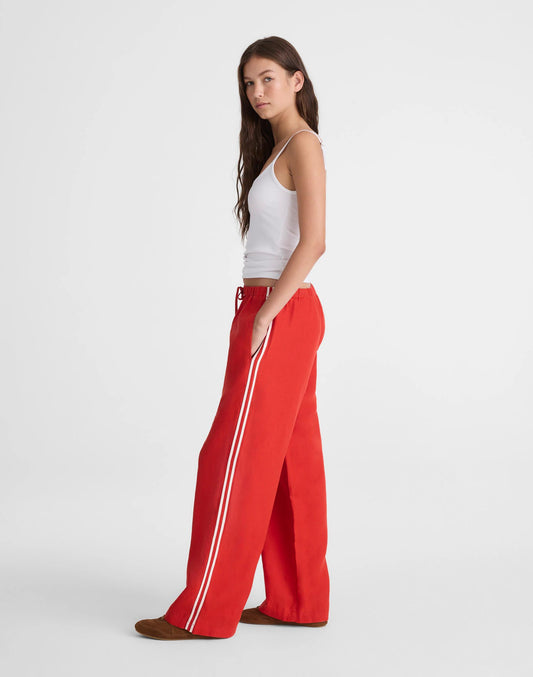 Pull-On Pants in 100% Linen Wild Poppy | Madewell Exclusive