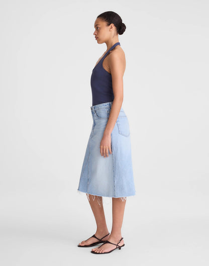 Denim Midi Skirt in Foster Wash Foster Wash | Madewell Quality