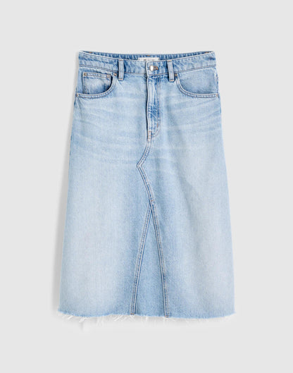 Denim Midi Skirt in Foster Wash Foster Wash | Madewell Quality