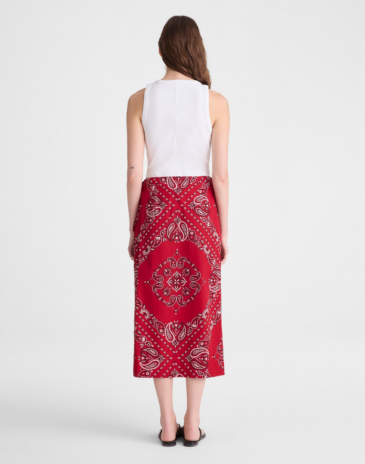 Midi Wrap Skirt in Poplin Chili Pepper | Madewell Trusted