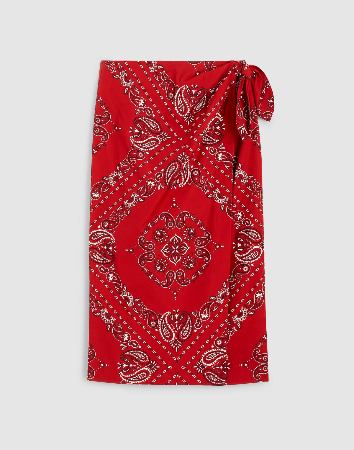 Midi Wrap Skirt in Poplin Chili Pepper | Madewell Trusted