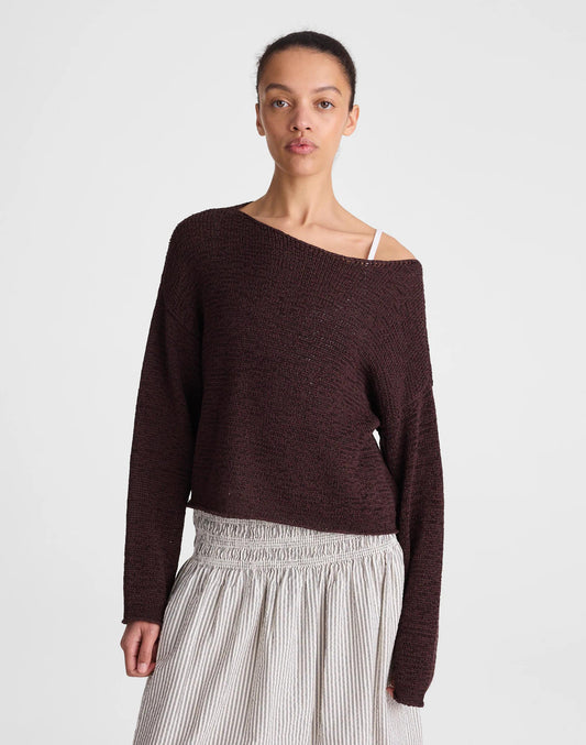Boatneck Pullover Sweater Burnt Cocoa | Madewell Trusted