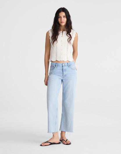 Wavy-Knit Button-Front Shell Top Vintage Ivory | Madewell Recommended
