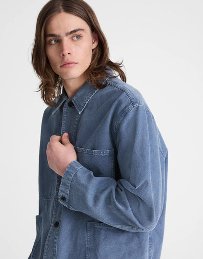 Chore Jacket in Cotton-Hemp Blend French Blue | Madewell Essential