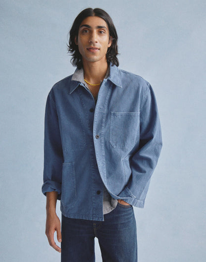Chore Jacket in Cotton-Hemp Blend French Blue | Madewell Essential