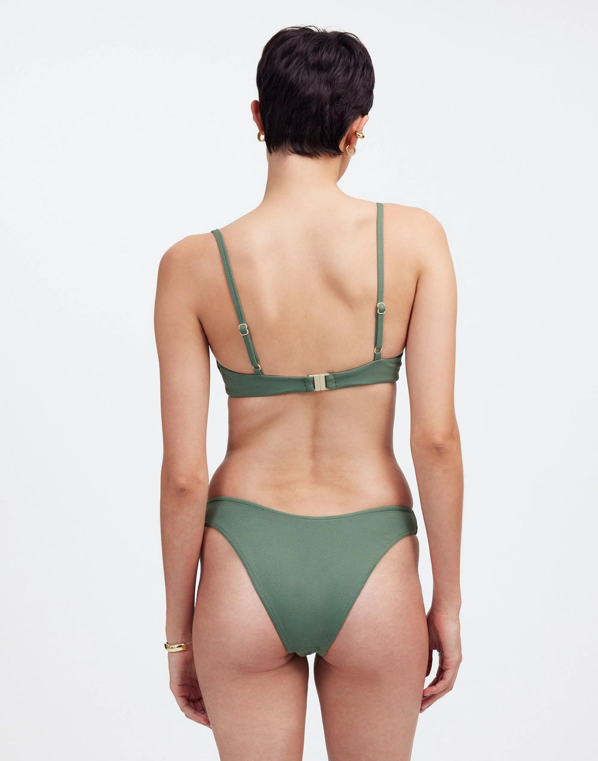 Zulu & Zephyr Eucalyptus Textured Balconette Bikini Top Eucalyptus | Madewell Customer Favorite