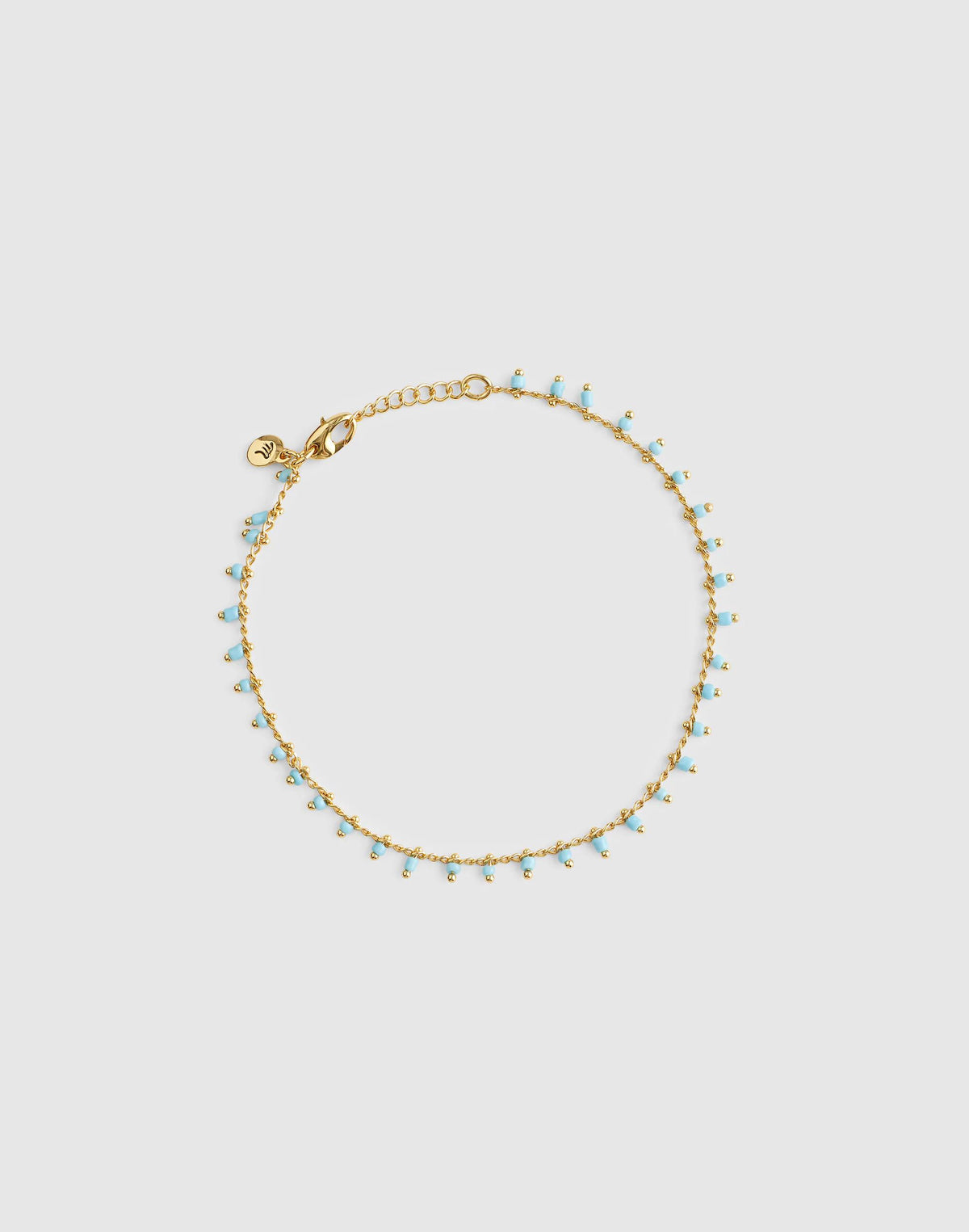 Enamel Chain Anklet Turquoise Multi | Madewell Deals