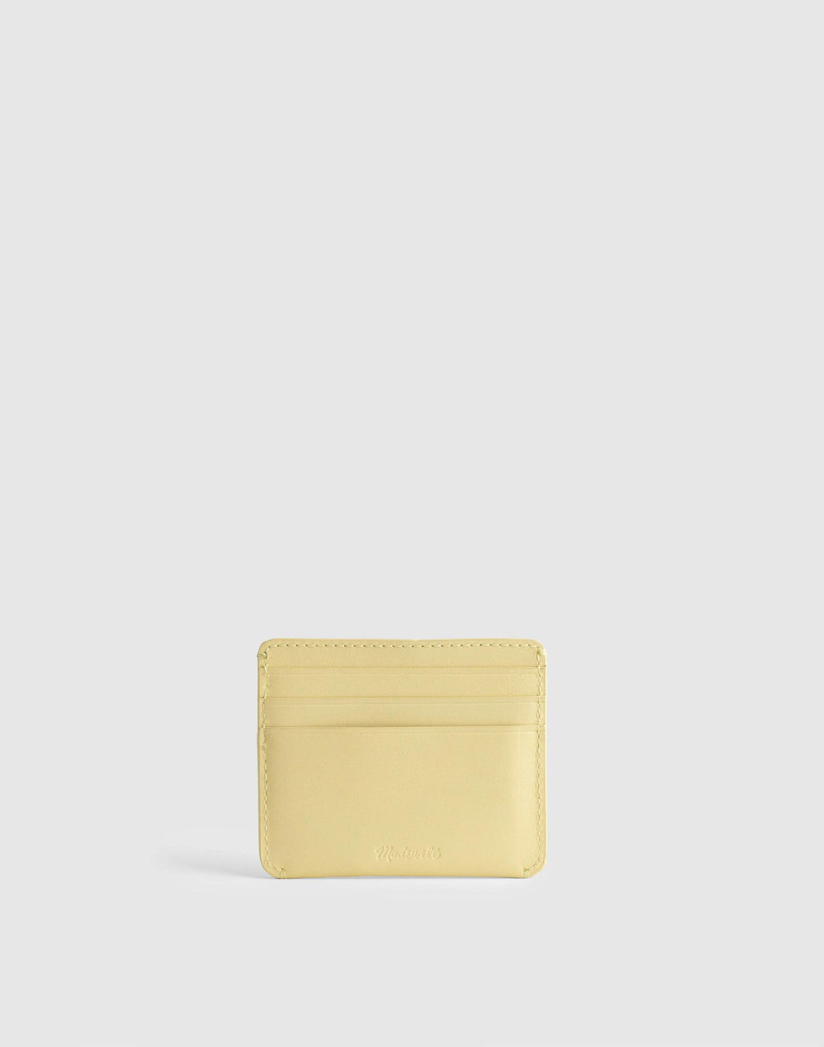 Curved Card Case in Leather Pale Pineapple | Madewell Deals