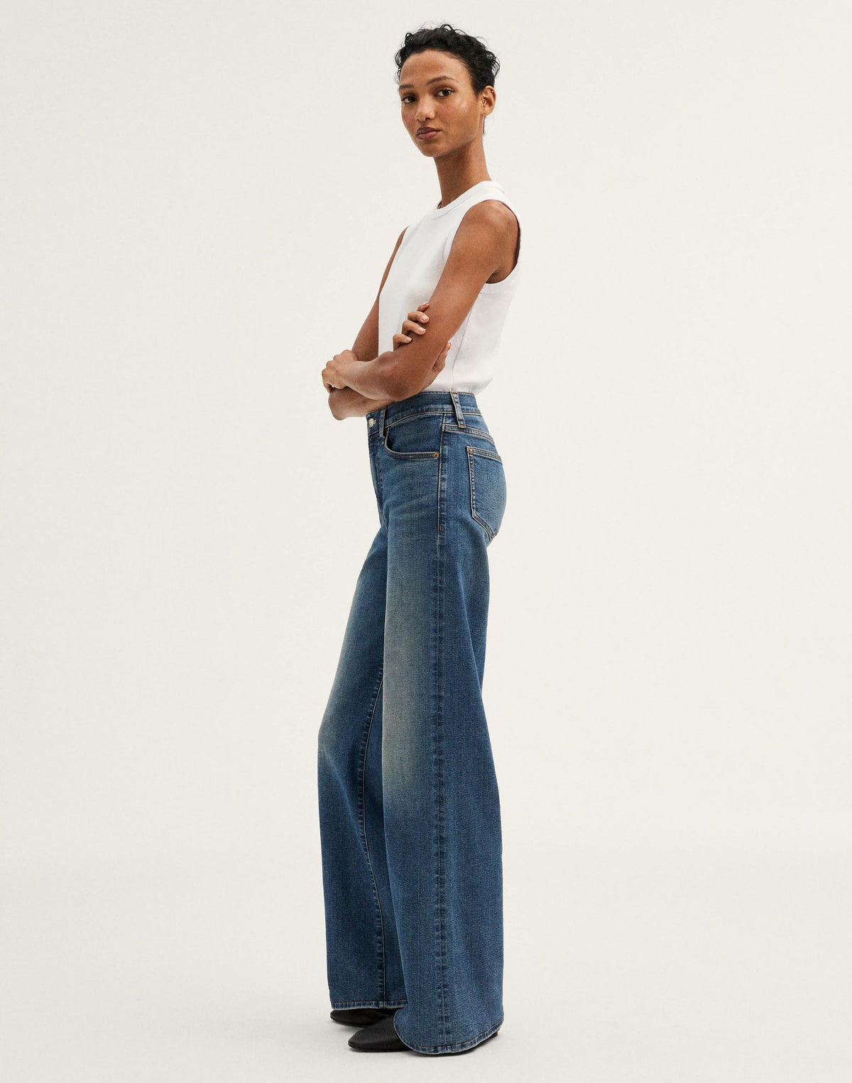 The Wide-Leg Jean in Super Stretch Denim Sunnyside Wash | Madewell Recommended