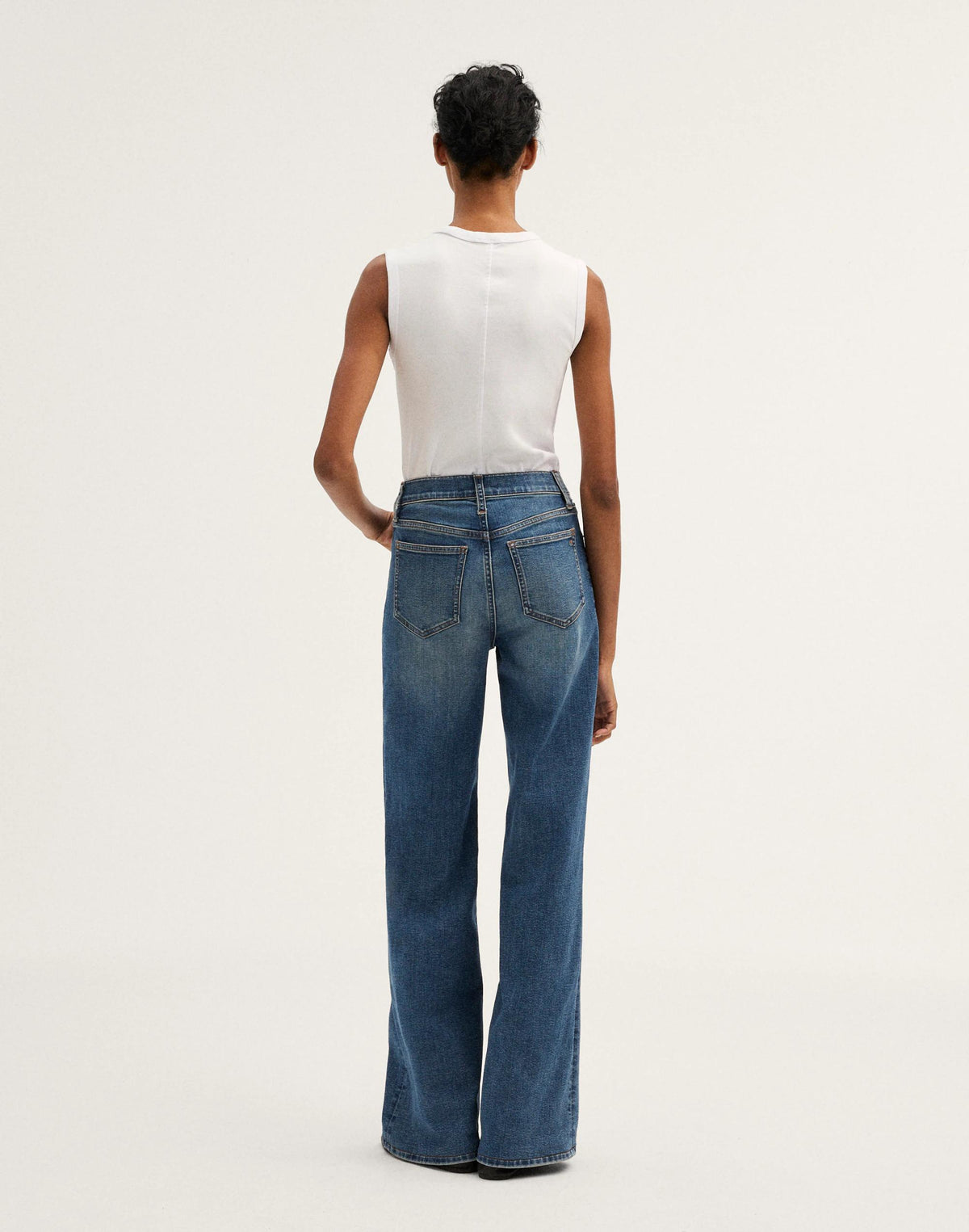 The Wide-Leg Jean in Super Stretch Denim Sunnyside Wash | Madewell Recommended