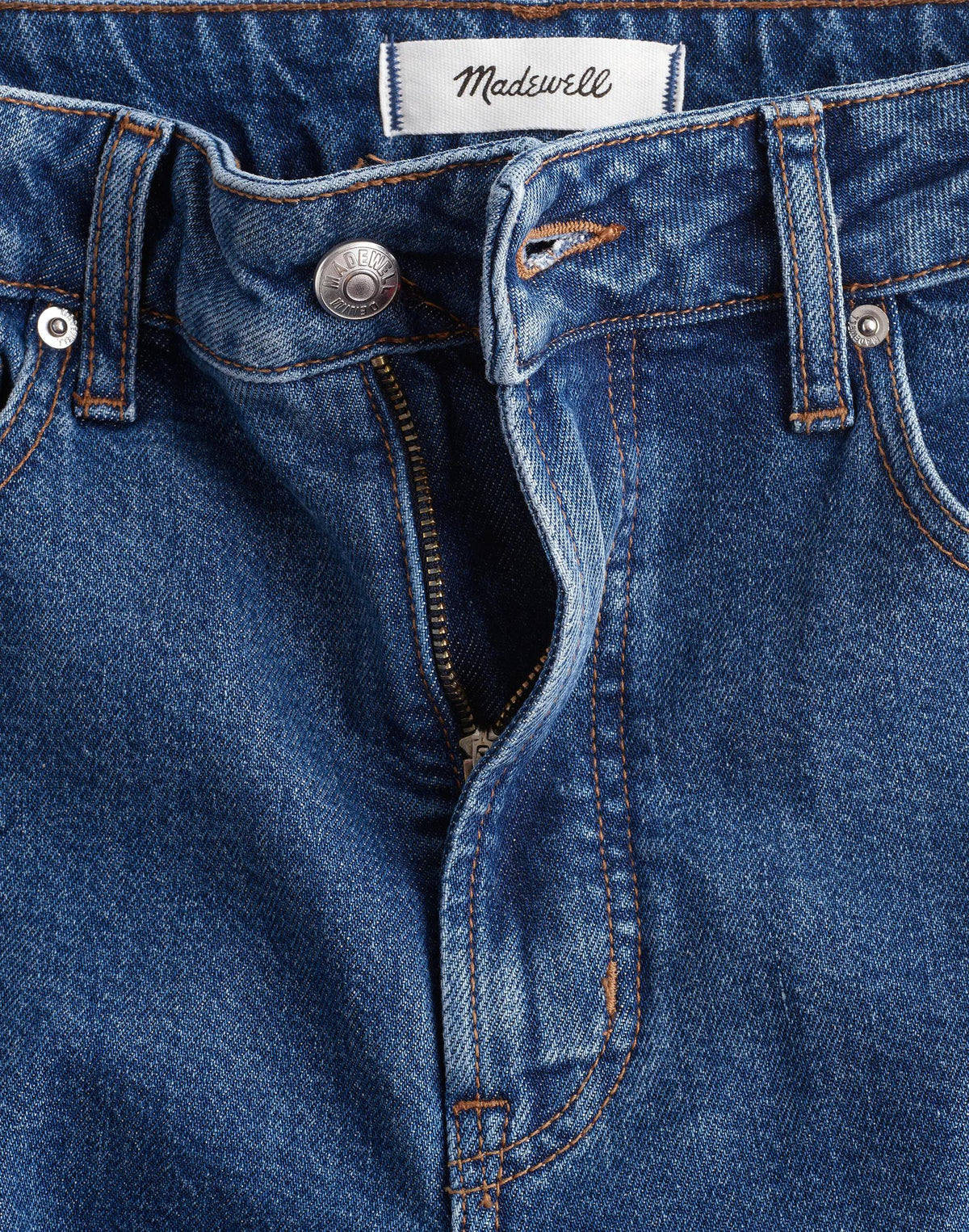 The Curvy Longline Straight Crop Jean in Marina Blue Wash Marina Blue | Madewell Top Pick