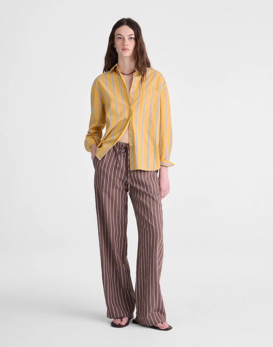 Pull-On Pants Brown Peri Twin Stripe | Madewell Trending