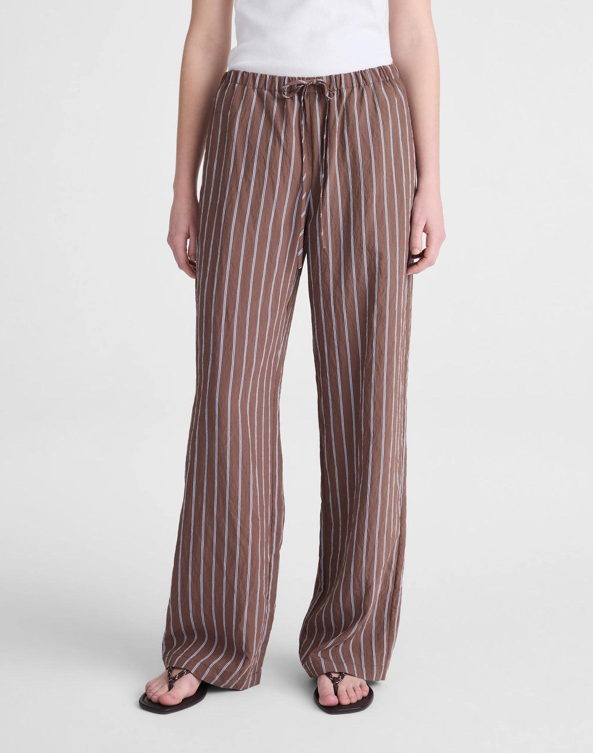 Pull-On Pants Brown Peri Twin Stripe | Madewell Trending