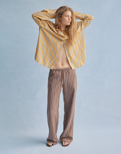 Pull-On Pants Brown Peri Twin Stripe | Madewell Trending