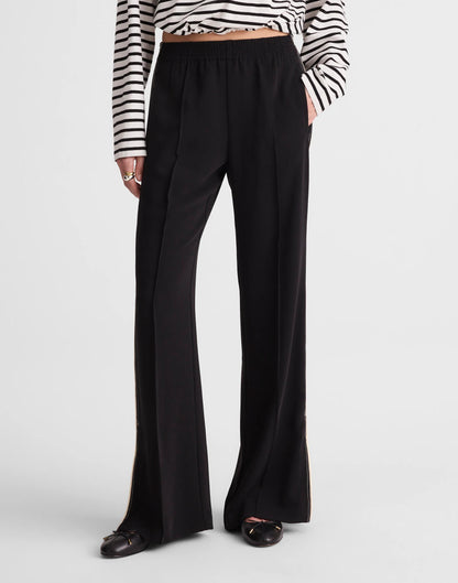 Pull-On Bootcut Track Pant Jet Black | Madewell Value