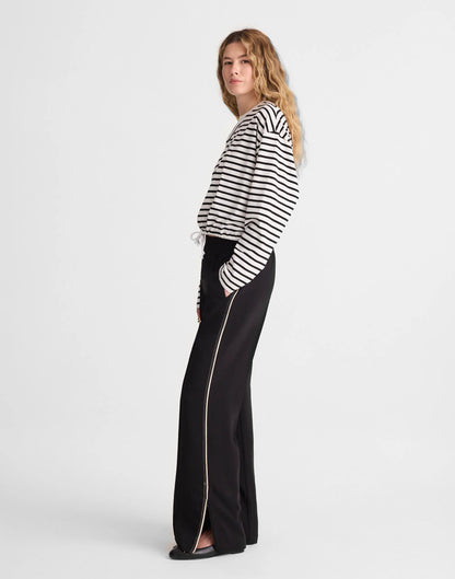 Pull-On Bootcut Track Pant Jet Black | Madewell Value