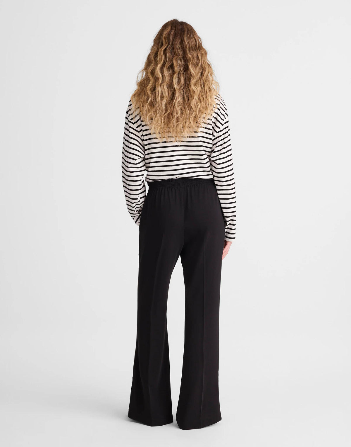 Pull-On Bootcut Track Pant Jet Black | Madewell Value