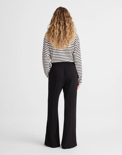Pull-On Bootcut Track Pant Jet Black | Madewell Value