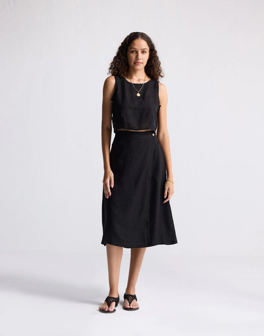 Reistor® Overlap Midi Skirt in 100% Black Hemp Black | Madewell Top Pick