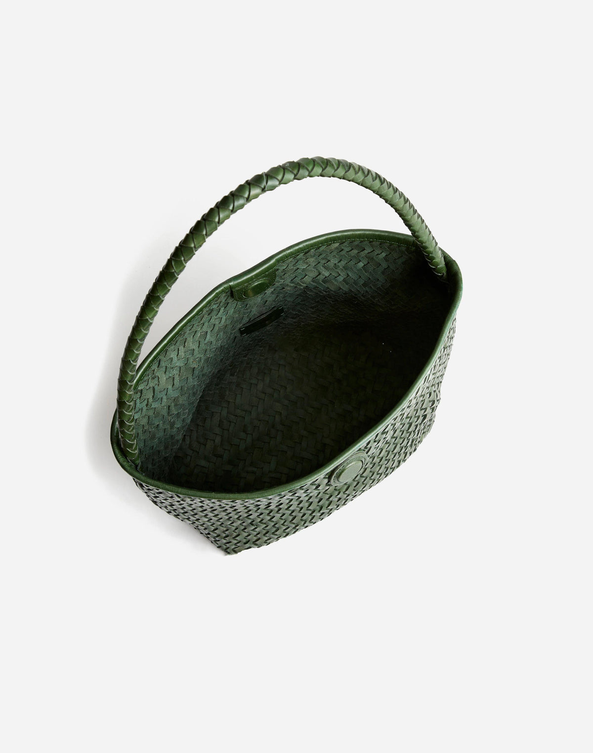 The Signature Woven Shoulder Bag Golf Green | Madewell Value