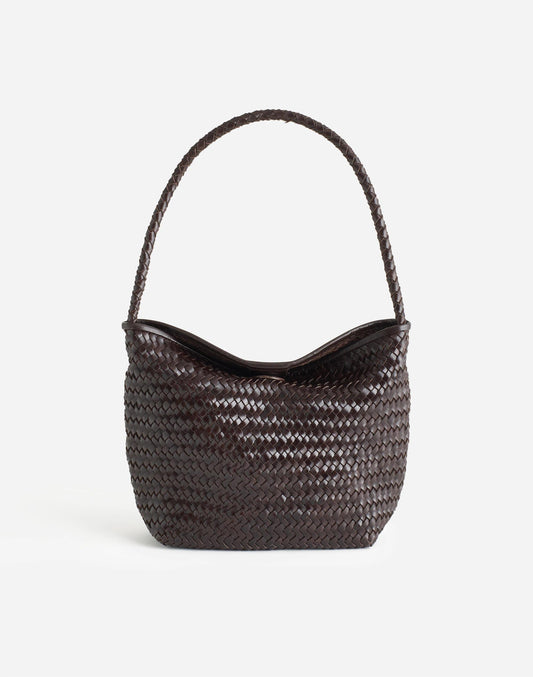 The Signature Woven Shoulder Bag Coffee Bean | Madewell Latest