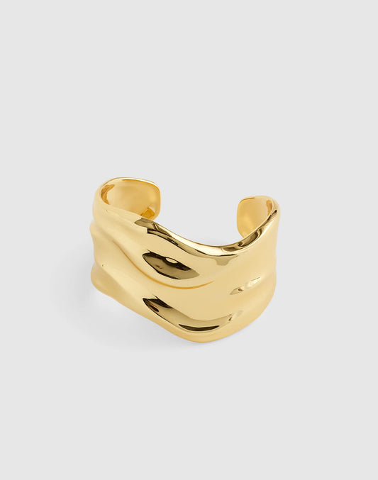 Chunky Wavy Cuff Bracelet Antique Gold | Madewell Customer Favorite