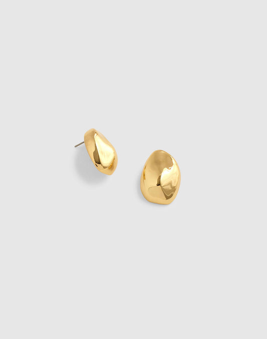 Sculpted Droplet Statement Stud Earrings Antique Gold | Madewell Premium