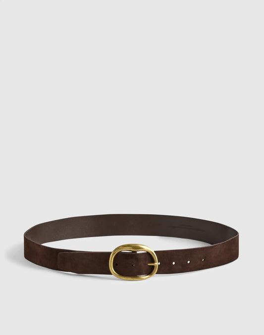 Oval-Buckle Belt Dark Carob | Madewell Latest