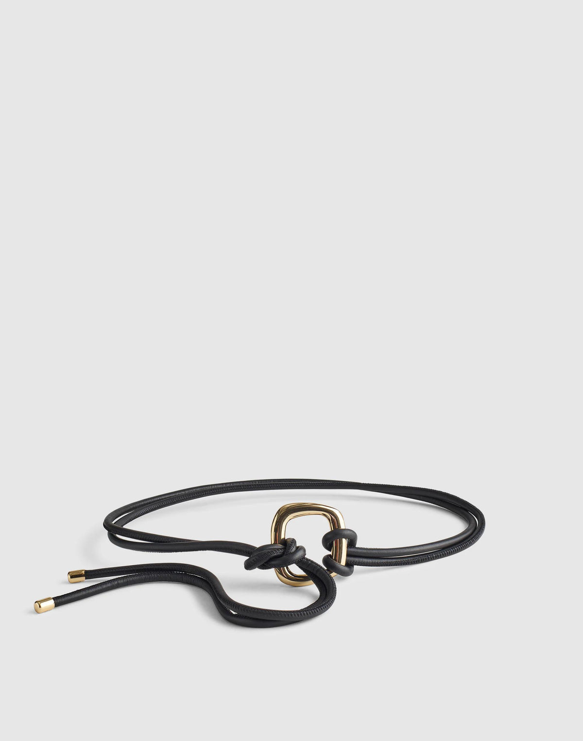 Sculpted-Buckle Tie Belt True Black | Madewell Smart Buy