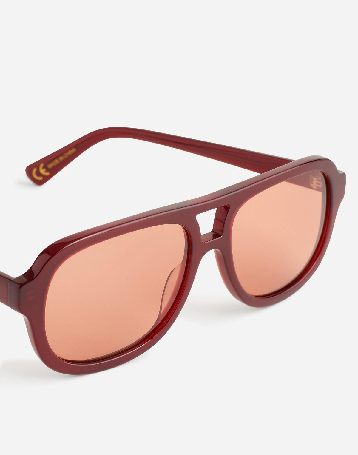 Logaan Aviator Sunglasses Dark Cinnabar | Madewell Signature