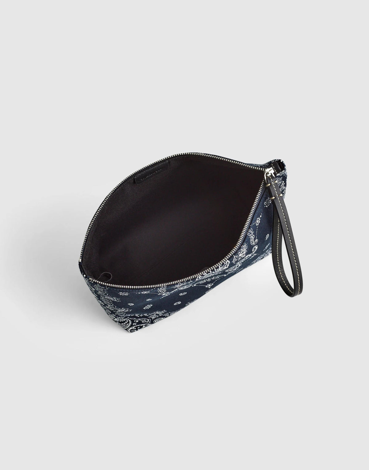 Bandana-Print Zip Pouch Classic Navy Multi | Madewell Classic
