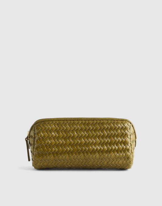 The Signature Woven Zip Pouch Classic Olive | Madewell Value
