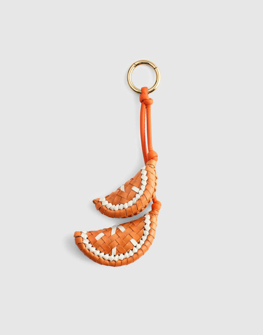 Woven Citrus Bag Charm Orange Slice | Madewell Signature